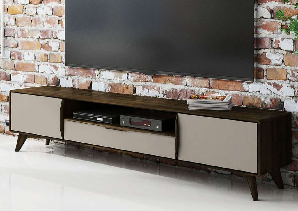 TV-Board Wildeiche 200x40x48 wenge geölt MALMÖ #137