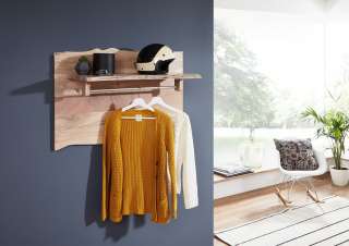 Garderobe Akazie 100x32x60 natur lackiert LIVE EDGE #715