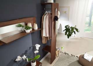 Garderobe Akazie 36x40x200 braun lackiert LIVE EDGE #814