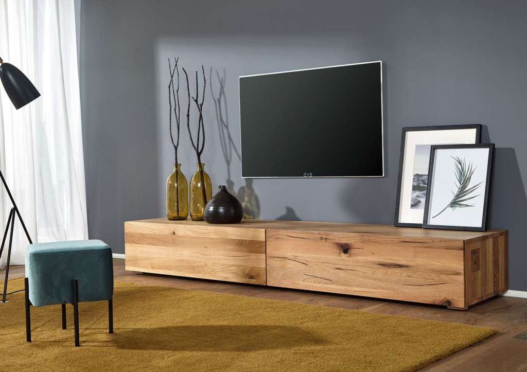 TV-Board Zerreiche 225x57x37 natur geölt FRANKFURT #108