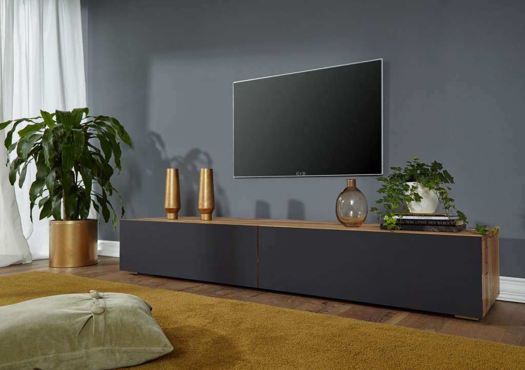 TV-Board Zerreiche 200x57x37 natur geölt FRANKFURT #109