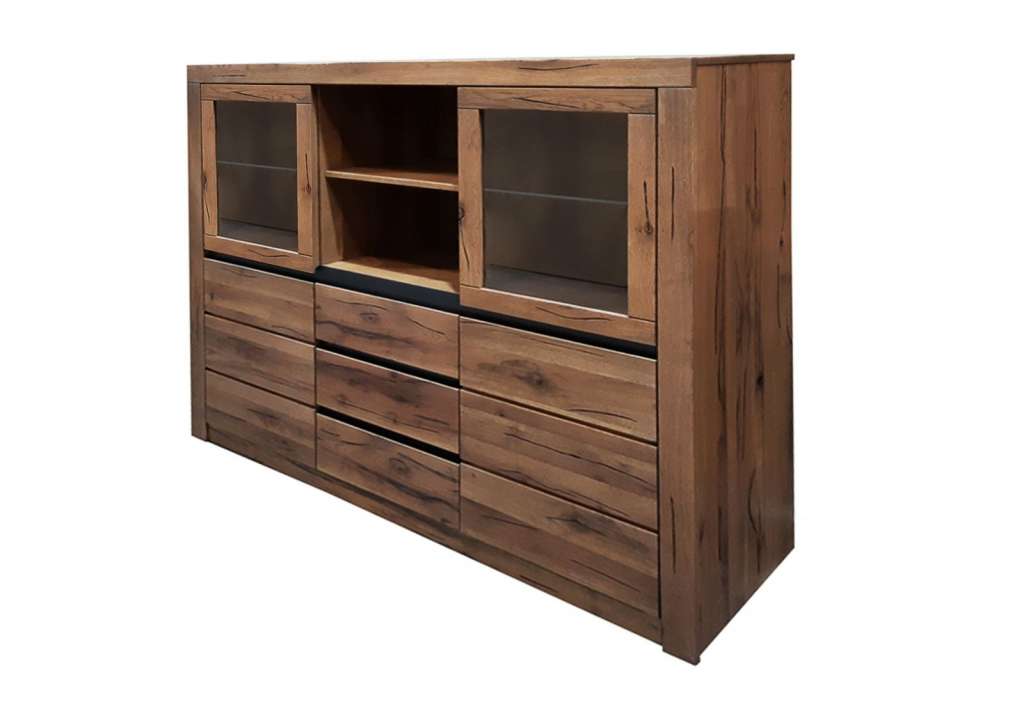 Highboard Wildeiche 160x45x140 Tabacco brown geölt MONTREUX #242