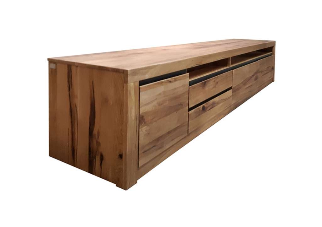 Lowboard Wildeiche 260x50x60 natur geölt MONTREUX #041