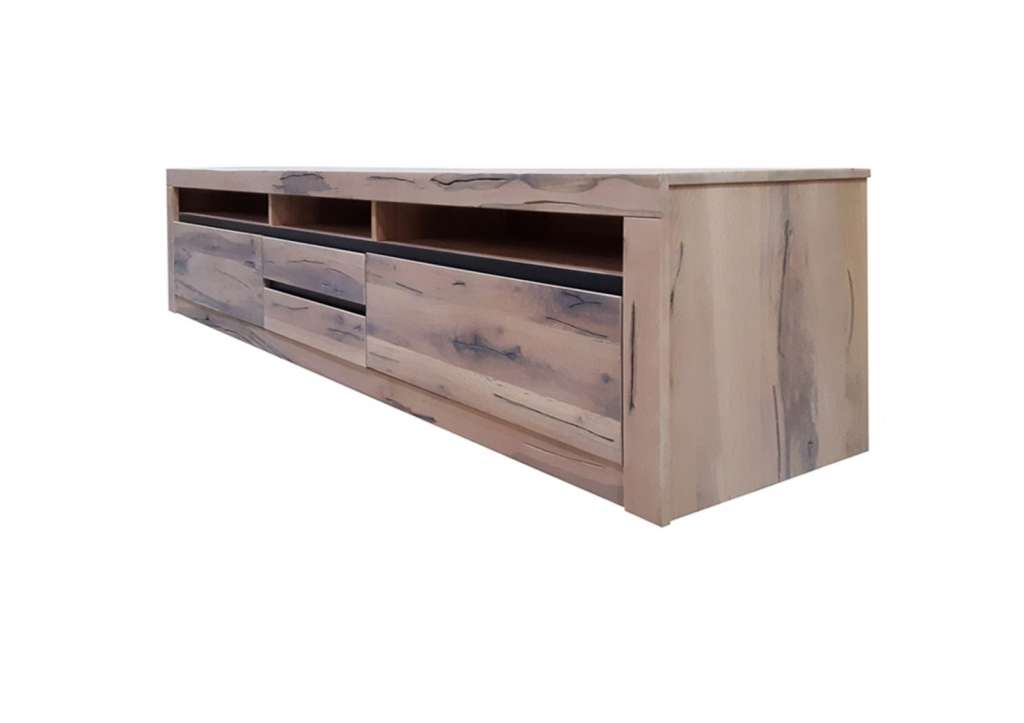 TV-Board Wildeiche 220x50x55 bianco geölt MONTREUX #140