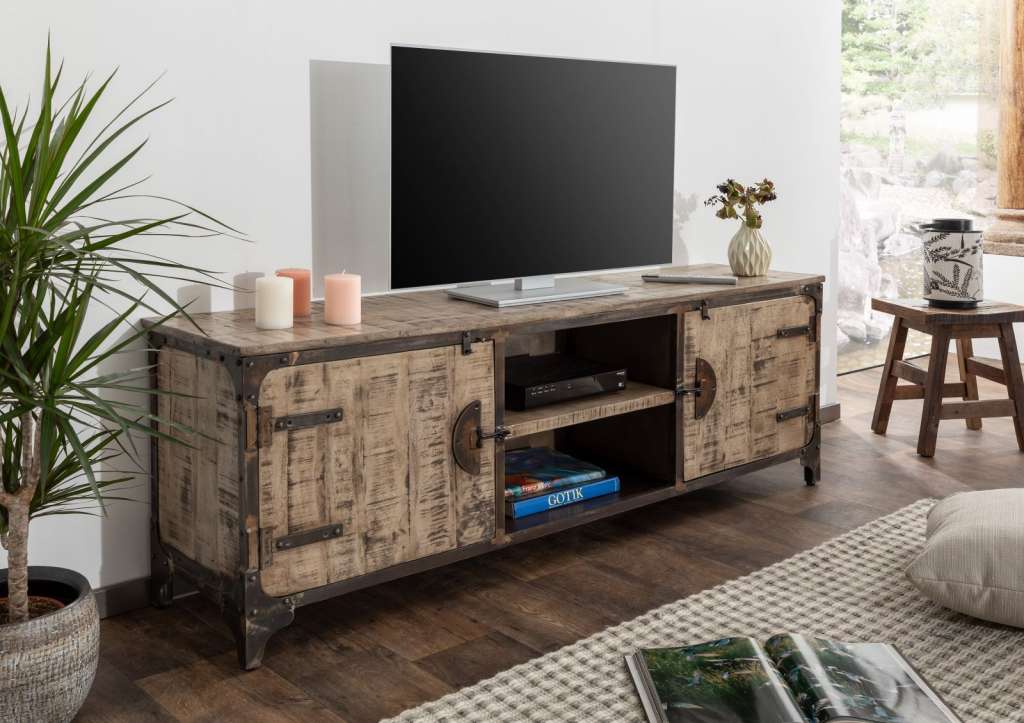 TV-Board Mango 170x40x60 braun lackiert HEAVY INDUSTRY #230