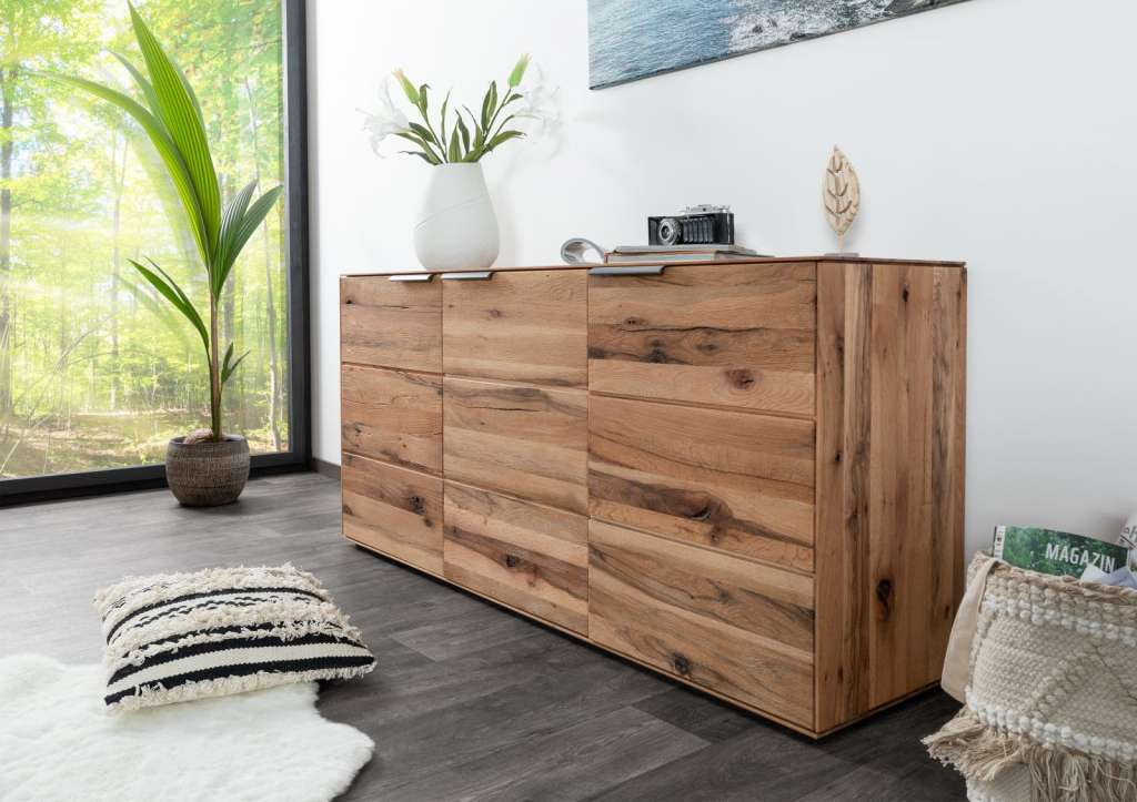 Sideboard Zerreiche 170x42x80 natur geölt TORINO #02