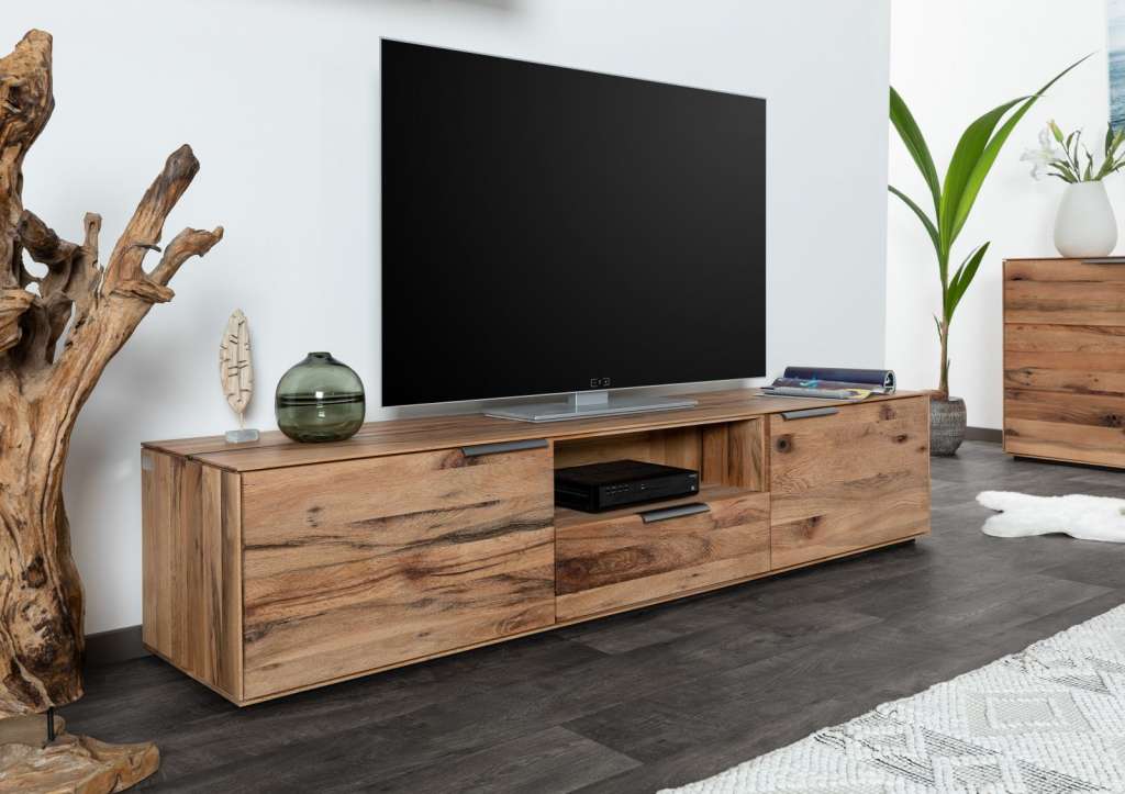 TV-Board Zerreiche 200x42x41 natur geölt TORINO #04