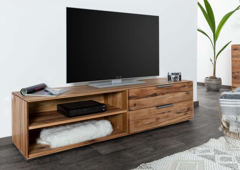 TV-Board Zerreiche160x40x41 natur geölt TORINO #06
