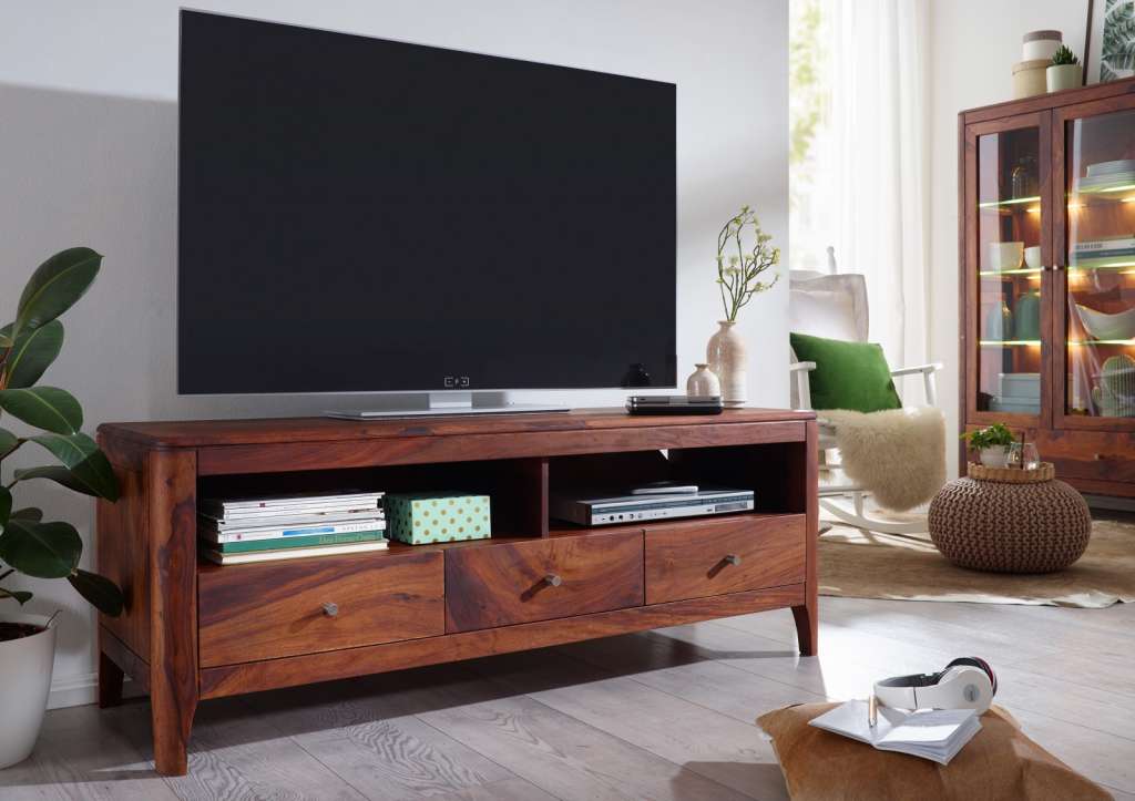 TV-Board Sheesham146x50x55 walnuss geölt BROOKLYN #16
