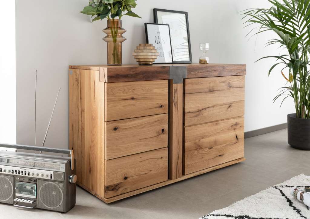 Sideboard Wildeiche / Zerreiche 115x45x75 natur geölt NEW AMSTERDAM #09