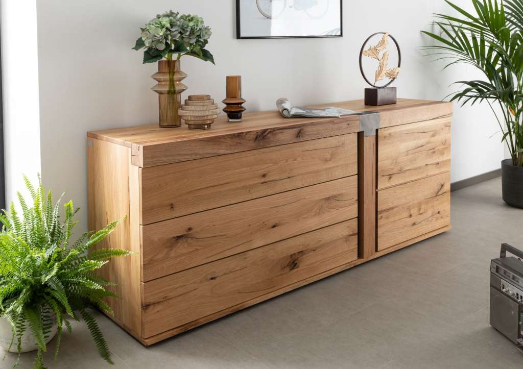 Sideboard Wildeiche / Zerreiche 180x45x75 natur geölt NEW AMSTERDAM #11