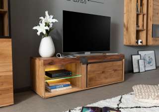TV-Board Wildeiche / Zerreiche 150x48x50 natur geölt NEW AMSTERDAM #01