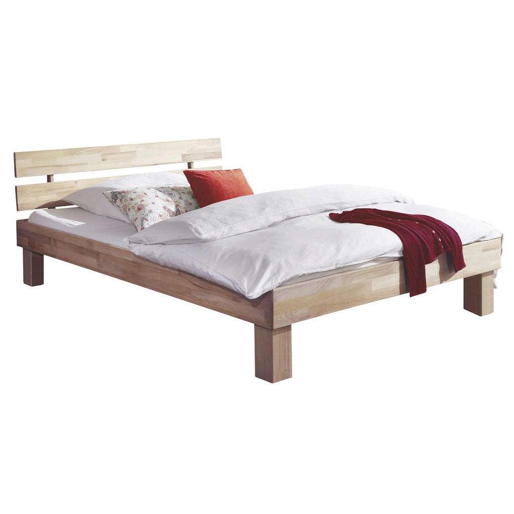 Carryhome BETT Eiche massiv 180/200 cm, Braun