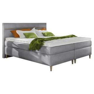 Linea Natura BOXSPRINGBETT Webstoff 160/200 cm INKL. Topper, Braun