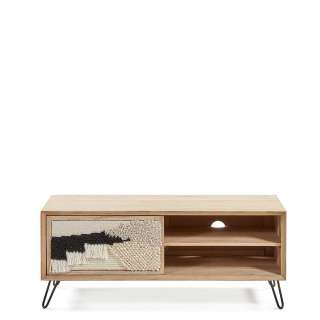 TV Lowboard aus Mangobaum Massivholz Stoff versehen
