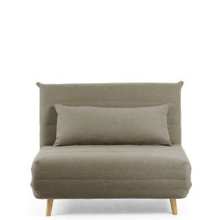Sofaliege in Hellbraun Stoff modern