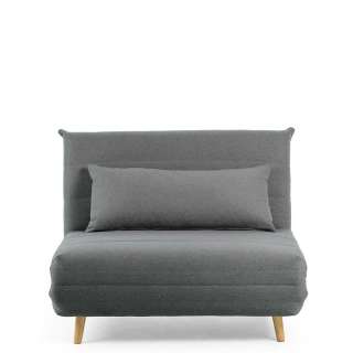 Schlafsofa in Dunkelgrau Stoff modern