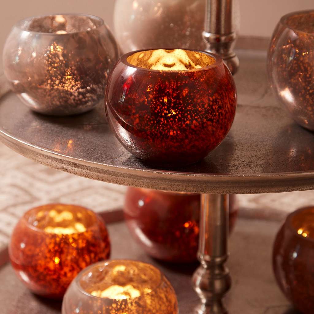 home24 Teelicht Shiny Silvery II