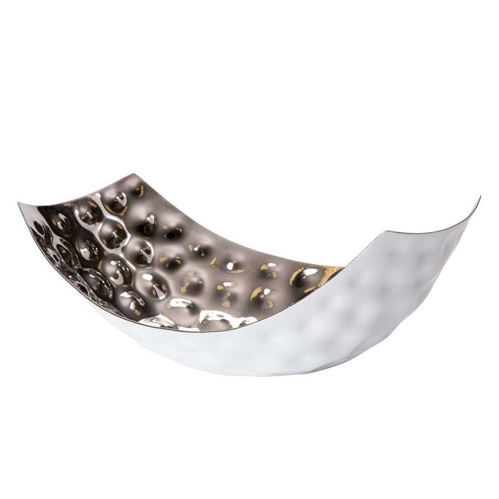 home24 Schale White Shiny Boat
