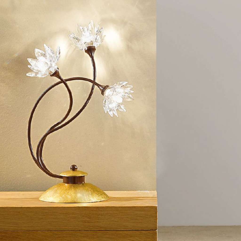 home24 Tischleuchte  Fiorella Gold