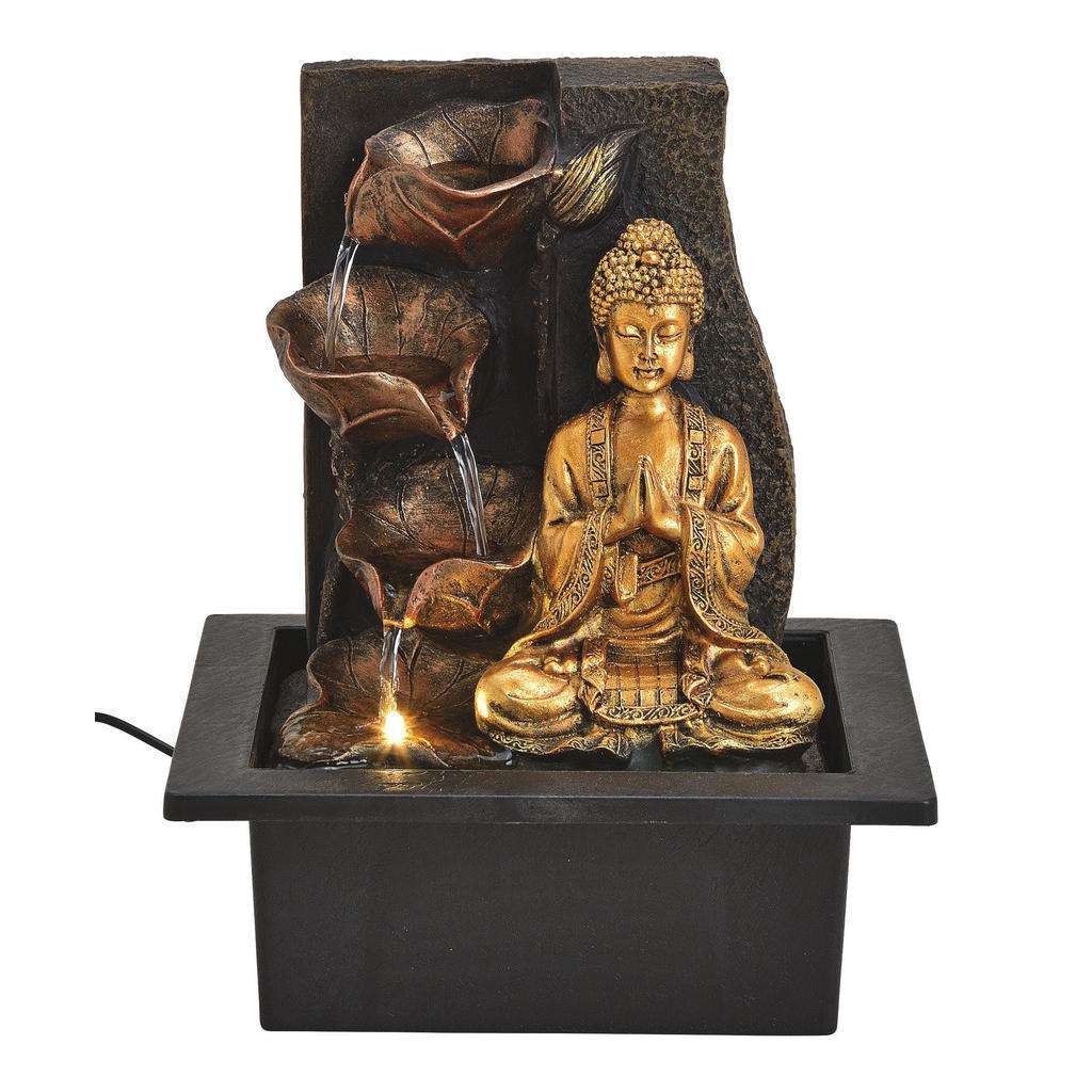 XXXL ZIMMERBRUNNEN, Schwarz, Gold