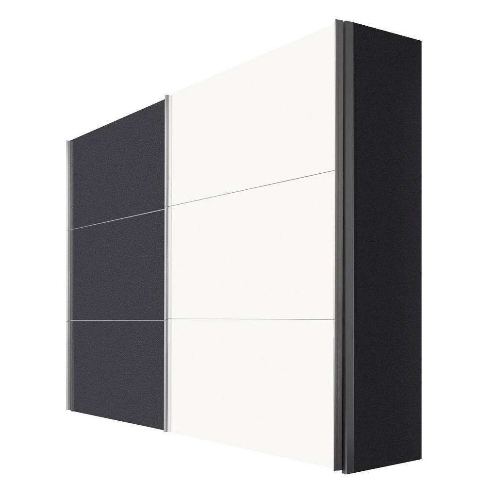 Hom`in SCHWEBETÜRENSCHRANK 2-türig Weiß