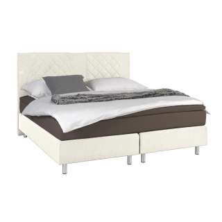 Carryhome BOXSPRINGBETT Jersey 140/200 cm INKL. Matratze, Topper, Beige
