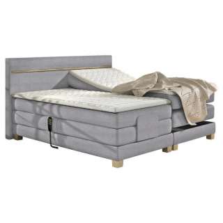 Linea Natura BOXSPRINGBETT Webstoff 140/200 cm INKL. Topper, motorische Verstellbarkeit, Braun