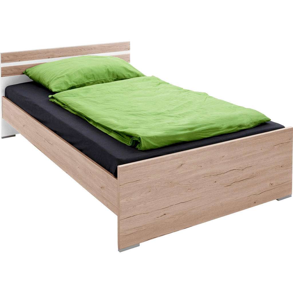 Carryhome BETT 120/200 cm, Weiß, Braun