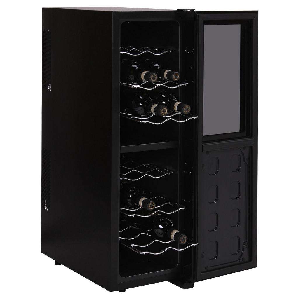 Carryhome WEINKÜHLSCHRANK Schwarz