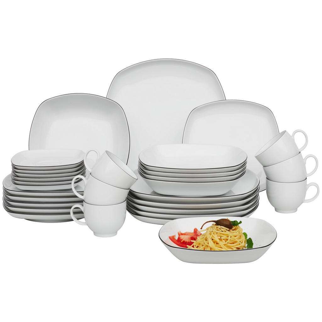 Seltmann Weiden Porzellan KOMBISERVICE 30-teilig, Weiß