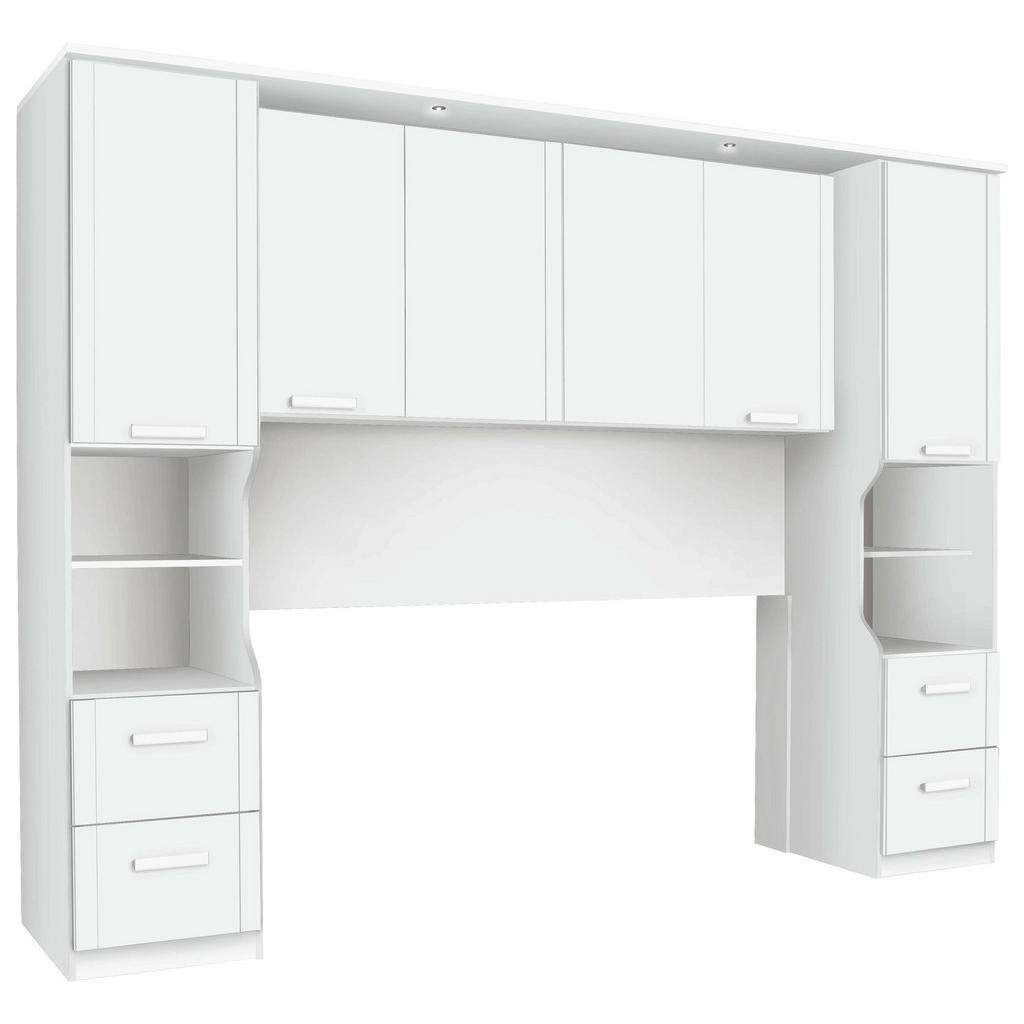 Carryhome BETTÜBERBAU Weiß 281/212/58 cm