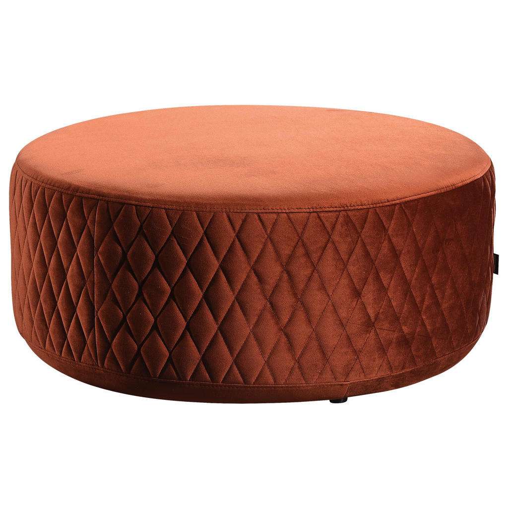 Carryhome HOCKER Samt Buche massiv Braun
