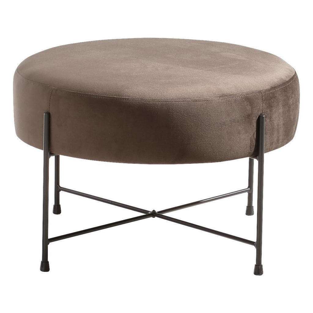 Landscape HOCKER Samt Weiß