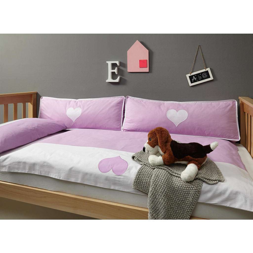 XXXL KINDERBETTWÄSCHE Weiß, Lila
