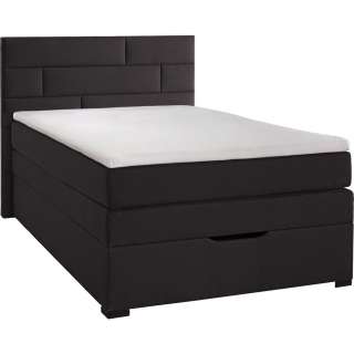 Carryhome BOXSPRINGBETT Webstoff 120/200 cm INKL. Matratze, Bettkasten, Topper, braun