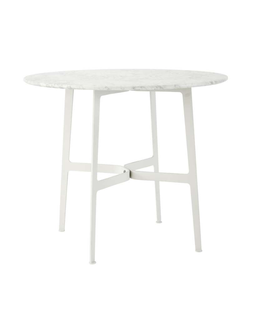 SPØ1 - Eileen Circular Marmor Tisch - White Carrara Marble - Black(RAL 9017) - outdoor