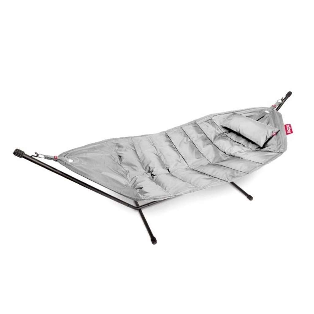 fatboy - Headdemock Deluxe  Hängematte mit Gestell, Kissen und Regenschutz - Light grey - outdoor