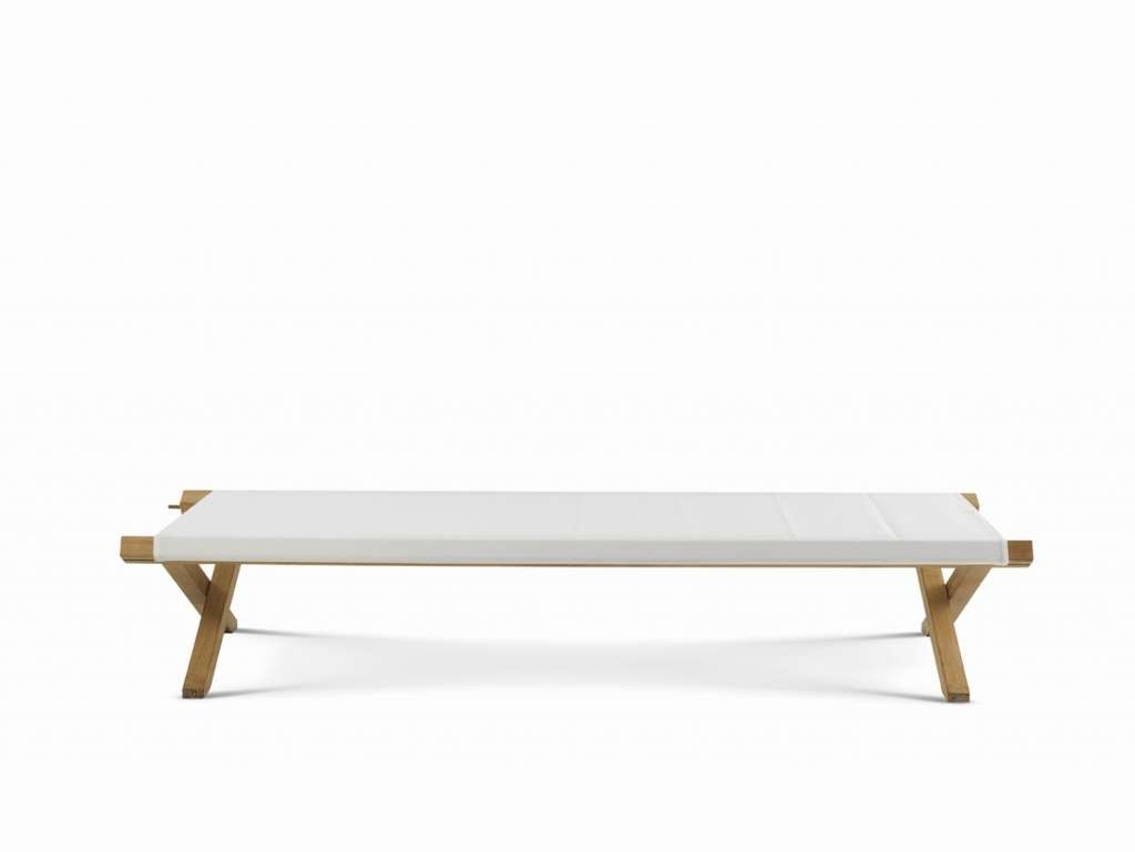 Ethimo - Elìt Sonnenliege - Gestell Teak - acrylic ivory - outdoor