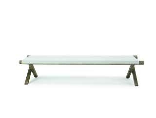 Ethimo - Elìt Sonnenliege - Gestell Teak gebeizt - acrylic ivory - outdoor