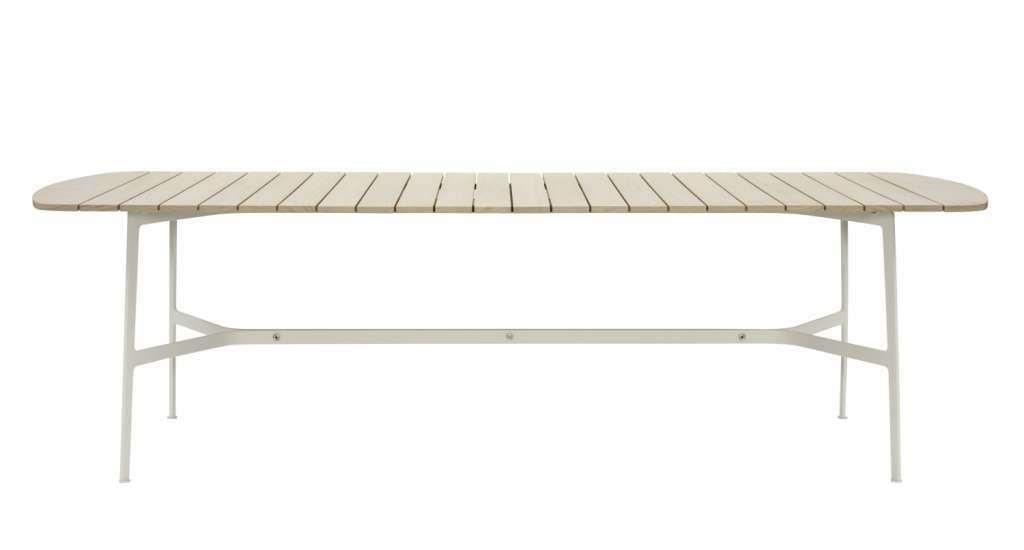 SPØ1 - Eileen 220 Esstisch Accoya - Accoya Natural - Blue(RAL 5001) - outdoor