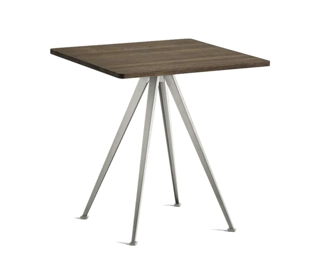 HAY - Pyramid Café Tisch 21 - Eiche geräuchert - Gestell beige - indoor
