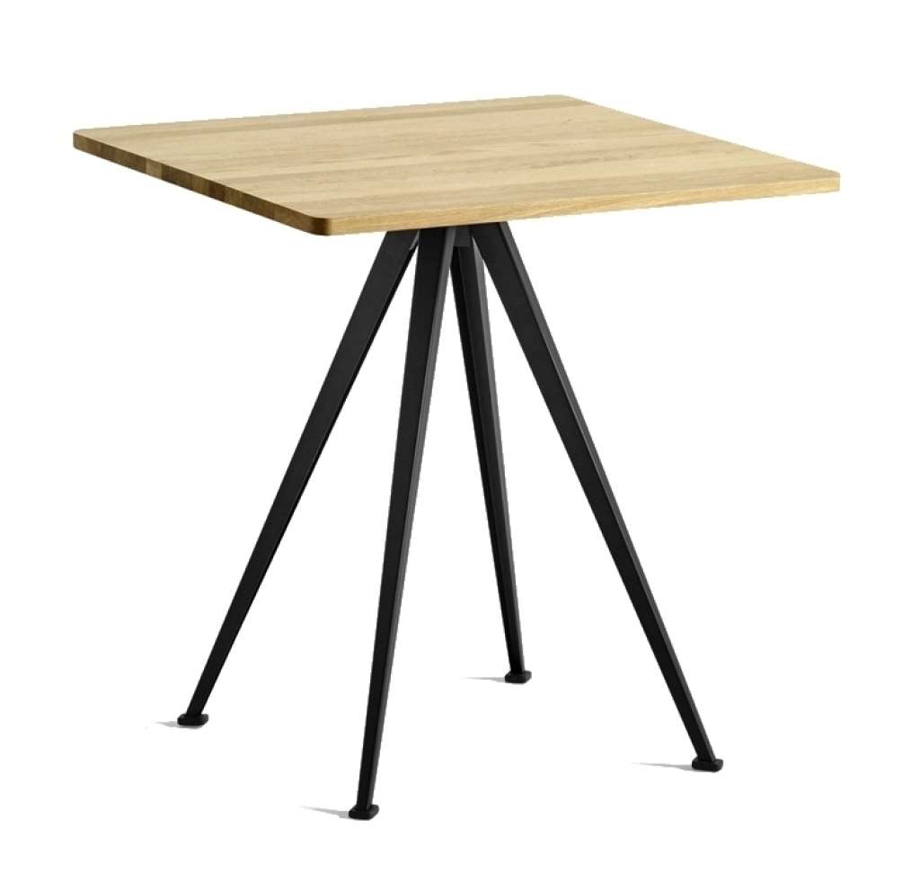 HAY - Pyramid Café Tisch 21 - Eiche klar lackiert - Gestell schwarz - indoor