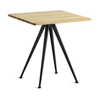 HAY - Pyramid Café Tisch 21 - Eiche klar lackiert - Gestell schwarz - indoor