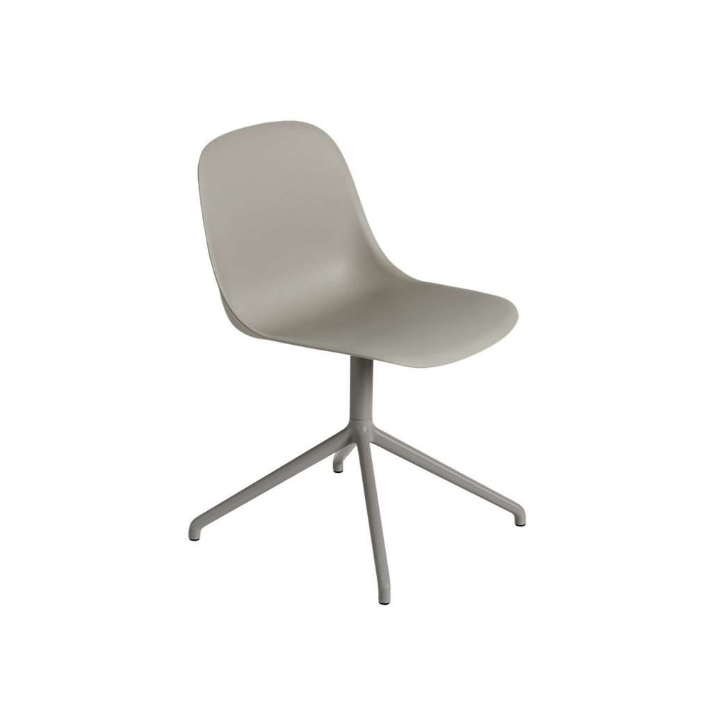 Muuto - Fiber Side Stuhl - Drehfuß Shell - Grey/Grey - indoor