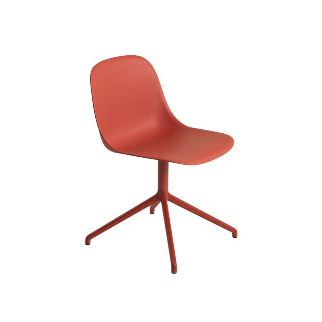 Muuto - Fiber Side Stuhl - Drehfuß Shell - Dusty Red/Dusty Red - indoor