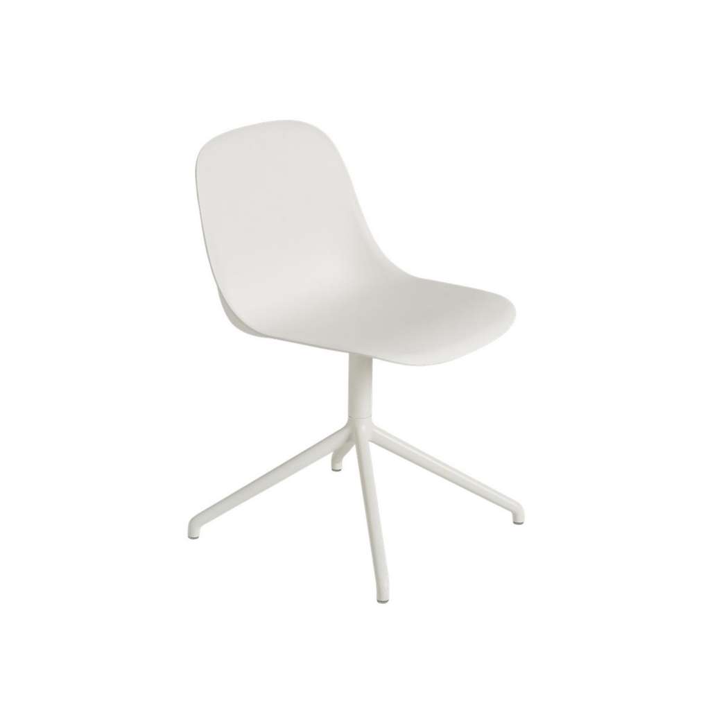 Muuto - Fiber Side Stuhl - Drehfuß Shell - Natural White/Oak - indoor
