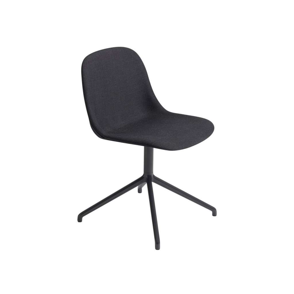 Muuto - Fiber Side Stuhl - Drehfuß Textil - Remix 183/Black - indoor