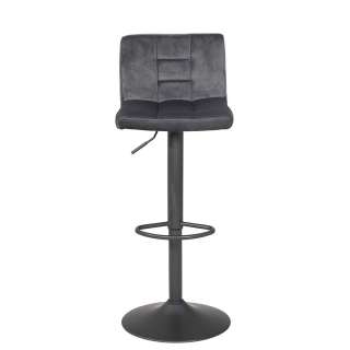 Tresenstühle in Grau Samt drehbar (2er Set)