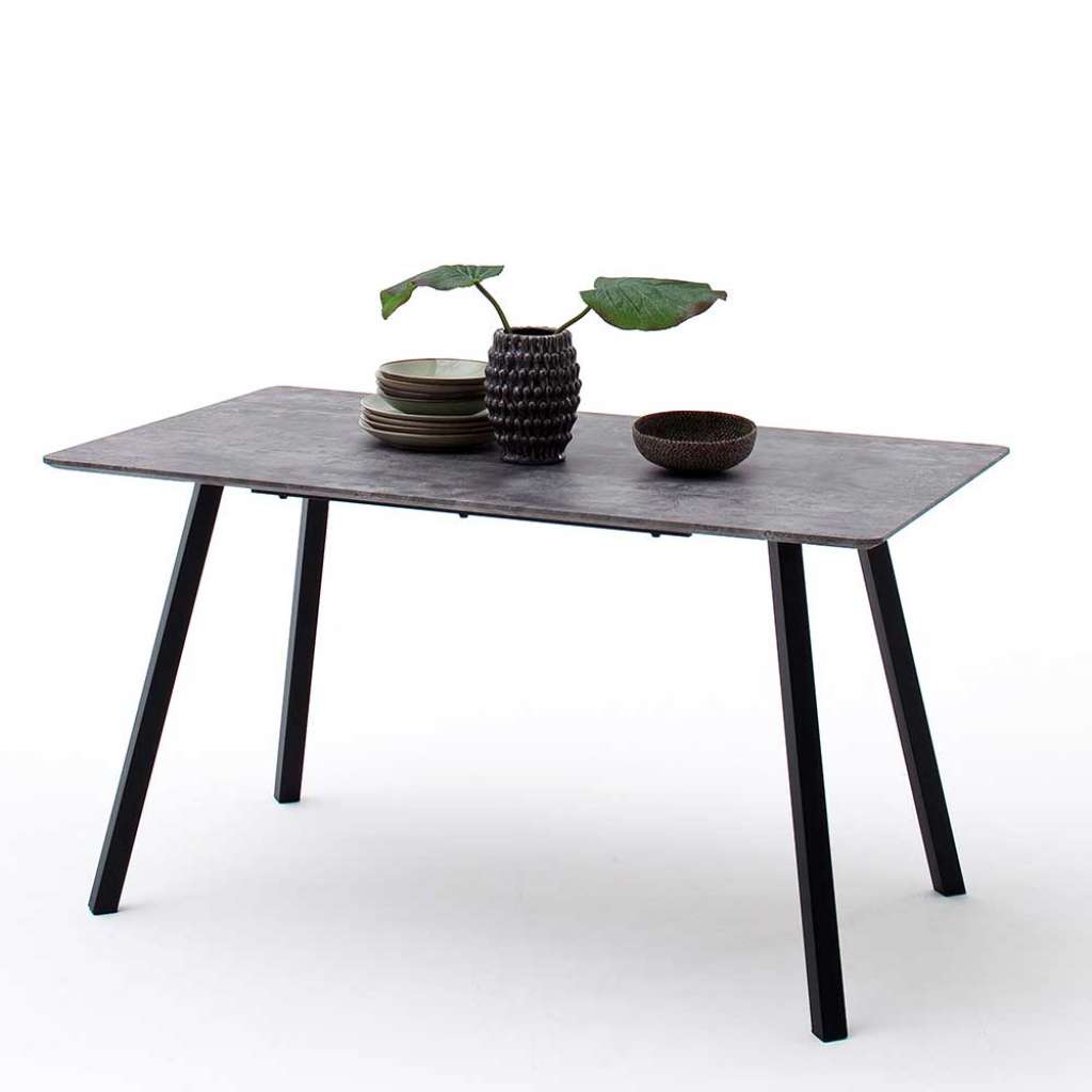 Tisch in Beton Grau und Anthrazit Industriedesign